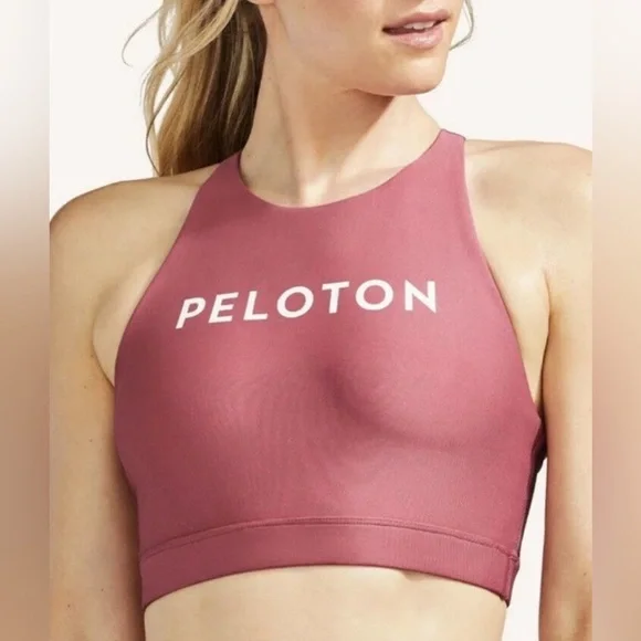 Peloton Women’s High Neck Crop Tank Top Sports Bra XXL EUC - Picture 1 of 5
